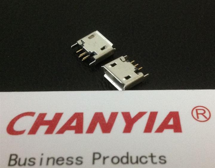 麦克microUSB母座厂家立式180度直脚直插卷边DS4全系列